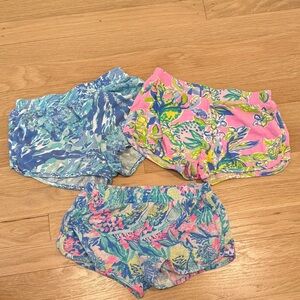 Lilly Pulitzer Kids Knit Pull On Shorts - Set of Three